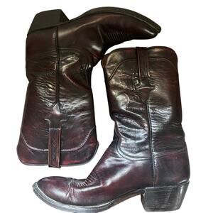 Lucchese Black Cherry Western Boots Size 8 1/2 D 21773 Men